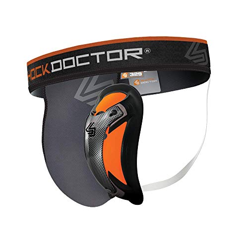 Shock Doctor Ultra Pro Coquilla Protectora con Suspensorio con Taza Carbón Flex, Hombre, Gris, M