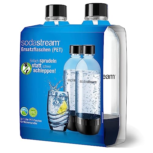 SodaStream 1041243490 - Botellas (2 unidades de 1 litro), Gris (Transparente)
