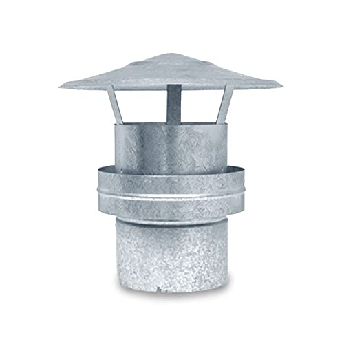 Sombrerete Deflector acero Galvanizado para estufas y chimeneas de leña | Serie lisa - Diámetro 200 mm
