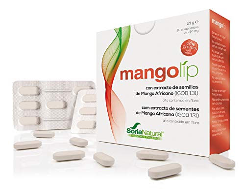 Soria Natural Mangolip - Control de Peso y Apoyo Metabólico - Fórmula Natural a Base de Mango Africano - 28 comprimidos