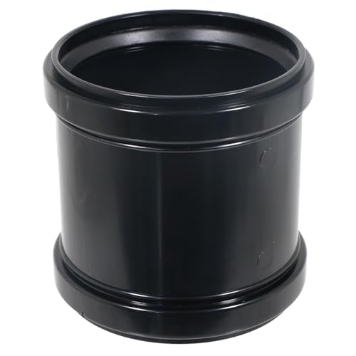 Spares2go Acoplador recto de doble enchufe para tubería de residuos de suelo de 110 mm (negro)
