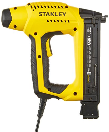 Stanley 6-TRE650 - Clavadora eléctrica Easy Load, Mecanismo antiatasco, Ajuste de potencia, Mango ergonómico y cabeza blanda, Gatillo de seguridad, Apto para clavos de tamaños múltiples