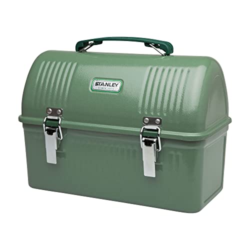 Stanley Classic Lunch Box 9.5L Hammertone Green - Fiambrera de acero inoxidable con asa - Recipiente para alimentos sin BPA - Puede almacenar un termo o una taza de viaje