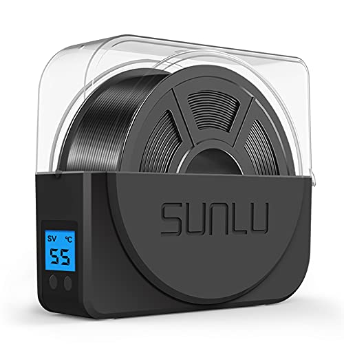 SUNLU Secador de Filamento con Ventilador para Impresora 3D, Actualizado S1 Plus Caja Secadora Mantiene Filamento Seco, Soporte de Bobina para Filamento 1.75 2.85 3.00mm, Filadryer Negro