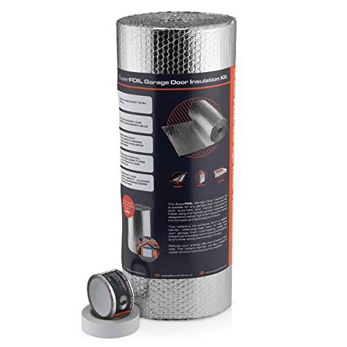 SuperFOIL Kit de Aislamiento para Puertas de Garaje - Solución Hazlo-Tú-Mismo para Ahorrar Energía - Aislamiento Térmico Duradero 3-en-1 con Barrera Reflectante y Barrera de Vapor