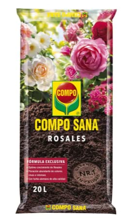 Sustrato para Rosales 20L, Compo Sana Rosales, Ideal para Todo Tipo de Rosales en Suelo y tiestos