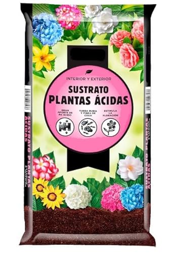 Sustrato Plantas Acidófilas 5 Litros de Sustrato Especial para Plantas Ácidas como Hortensias, Azaleas, Camelias y Gardenias