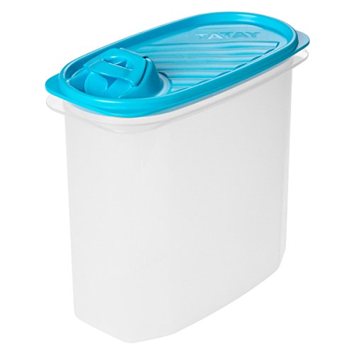 Tatay Porta Gazpacho y Alimentos Fresh, 2L de Capacidad, Libre de BPA, Apto Lavavajillas y Microondas, Color Azul, 1 unidad Medidas 18,4 x 9,7 x 19 cm