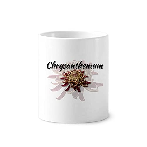 Taza con diseño de flores de crisantemos y flores