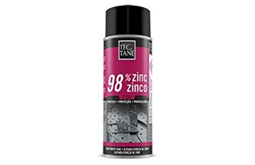 Tectane, Spray Zinc 98 Oscuro Z 721, Contiene Zinc de Gran Pureza (98%) Máxima Protección, Bote de 400 ML, Zinc Oscuro-Mate