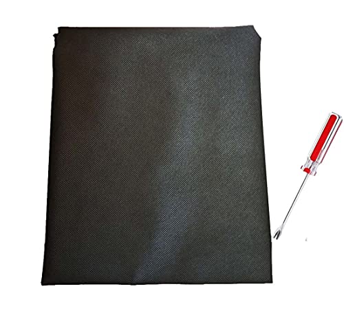 Tela para tapicería, Tela no tejida negra gruesa de 75 g para coser Tela de tapicería de repuesto para sofás, sillas, caja de resorte (1m w by L 3m)