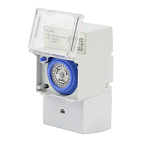 Temporizador mecánico Analogico, para Piscina Depuradora, 110-230v SUL181H Temporizador de 24 Horas para sincronización de iluminación Manual