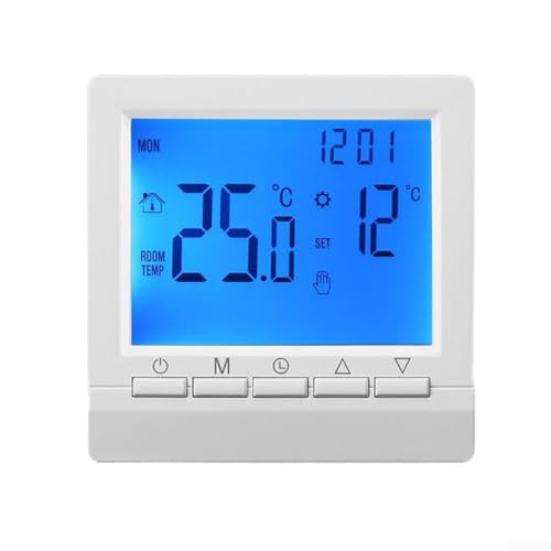 Termostato digital programable para el hogar, controlador de temperatura inteligente, termostato de caldera de gas, termostato de calefacción LCD montado en la pared