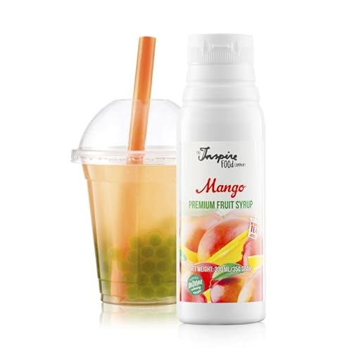 The Inspire Food Company | Sirope de Frutas para Bubble Tea - 300ml - Mango - Sin colorantes artificiales - 100% Vegano y Sin Gluten