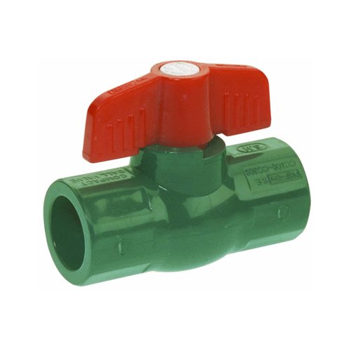 Threaded Ball Valve, Gray PVC, Schedule 80, 3/4-In. -107-104