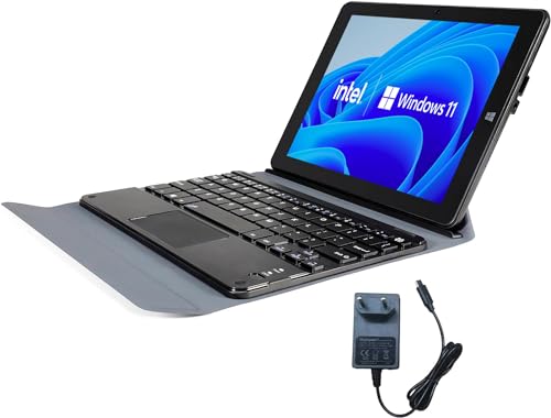 Tibuta Mini computadora portátil 2 en 1, Windows 11 Intel N4020C Pantalla táctil HD de 8.9 Pulgadas con Teclado Desmontable 4GB RAM, 64GB ROM, Negocios, Estudio y Entretenimiento (QWERTY INGLÉS)
