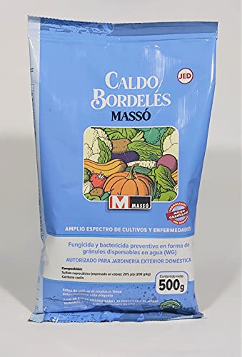 TodoCultivo Caldo Bordelés 500 grs. Tratamiento para 150 litros Fungicida y bactericida ecológico de Contacto con acción preventiva. Mildius, repilo bacterias.