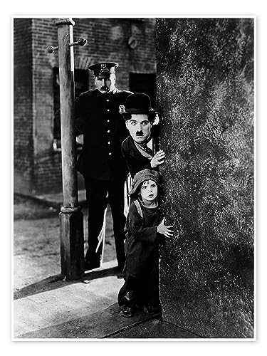 Tom Wilson, Charles Chaplin y Jackie Coogan en El chico pósters para la pared Cuadros decoración para cualquier habitación 30 x 40 cm Blanco y negro Películas Láminas decorativas