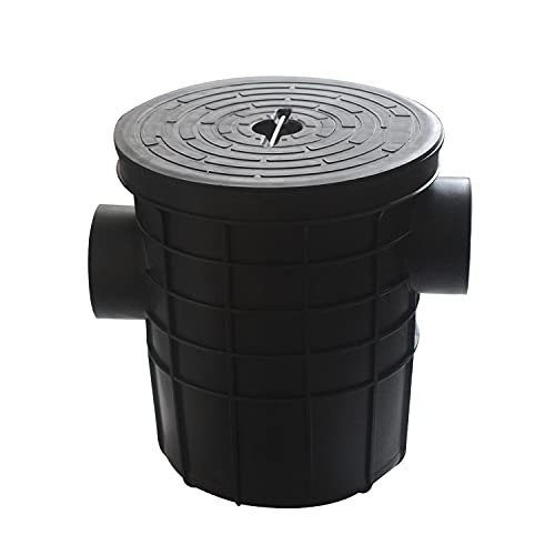 Trampa grasa subterraneo HDPE separador de grasas cocina fregadero para restaurantes o gastronomía (ID450mm - Salida OD110mm)