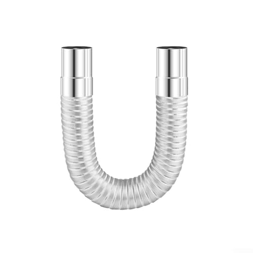 Tubo de acero inoxidable flexible y flexible, resistente a altas temperaturas, adecuado para estufas de leña y chimeneas