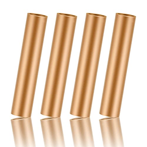 Tubo de Cobre, TIANLIN 4 piezas de Tubo de Cobre Hueco de Tubo Redondo de Cobre Puro, Tubo de Conexión de Cobre de 60 × 10 mm, Diámetro Interior de 7 mm, Buena Conductividad, para Conexión de Cables