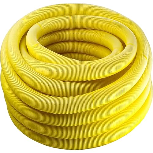 Tubo de drenaje de 10 m, color amarillo, DN 65, perforado