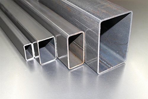 Tubo rectangular de acero de perfil cuadrado, 60 x 50 x 4 mm, hasta 3000 mm
