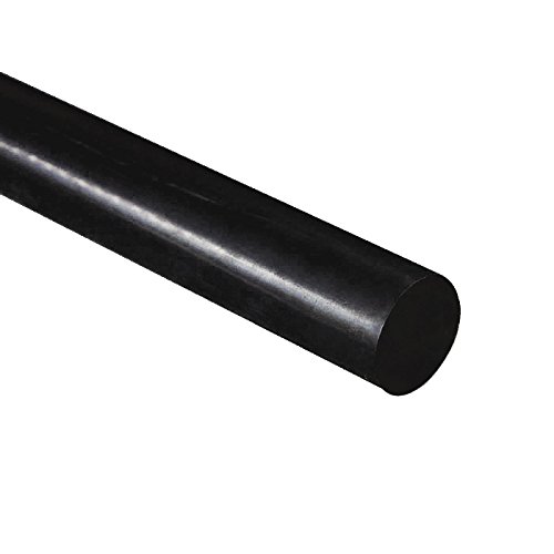 Tubo redondo de polietileno de alta densidad, negro, 30 mm de diámetro x 300 mm de largo, grado A, PE 500