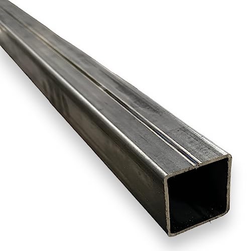 Tubos de sección de caja de acero suave cuadrado/rectangular hueco | 25 mm, 40 mm, 50 mm x 2,5 mm de grosor de pared (50 x 50 mm, 50 cm)