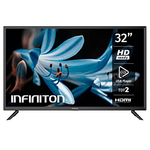 TV LED INFINITON 32" INTV-32 HD Ready - Reproductor y Grabador USB, 3X HDMI