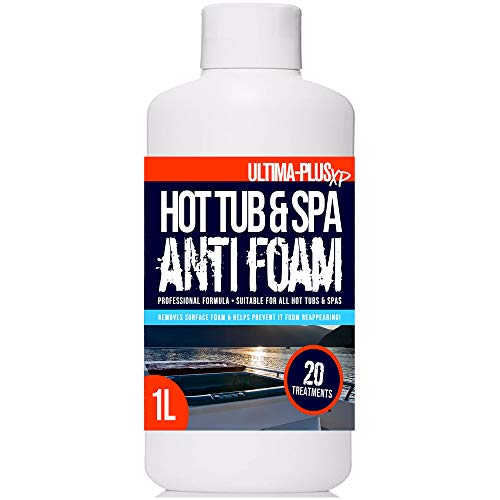 ULTIMA-PLUS XP Bañera de hidromasaje y spa, antiespuma, elimina la espuma de la superficie rápida y fácilmente, apto para todas las jacuzzis (1 litro)