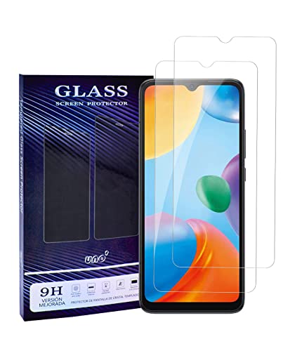 UNO' Protector pantalla cristal templado 2 Unidades compatible con Xiaomi Redmi 10C Y Xiaoimi Poco C40, Vidrio Templado Ultra Resistent Sin Burbujas, 9H, Antiarañazos. (Transparent, 2)
