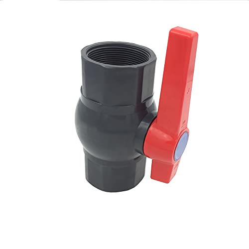 Válvula de bola de PVC SENRISE Válvula de suministro de agua U Válvula de bola bidireccional roscada hembra compacta para control y flujo de parada (DN32 Φ40 mm)