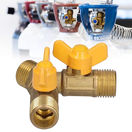 Válvula de gas natural, fácil de instalar y usar Durable 2 interruptores Material de latón Válvula en forma de Y para aplicaciones de cierre y control