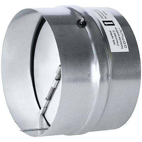 Válvula de retención 125mm - Conexión de ventilación silenciosa de acero galvanizado con válvula de retención automática y sello de goma ideal conducto y cubierta, campana y extractor de aire DN125