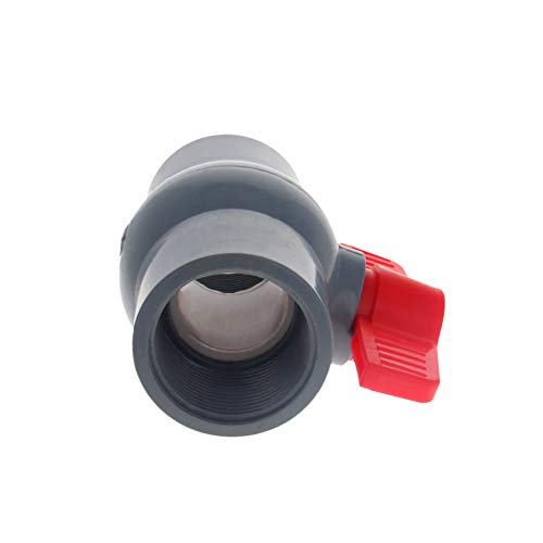 Válvulas de bola de plástico válvula de PVC de suministro de tubo Perilla de tubo extremos roscados de diámetro interior de 2" Válvula de bola de tubo de diámetro de para de vapor líquido de aire