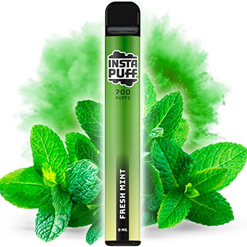 Vaper sin Nicotina Desechable de Sabores con hasta 700 caladas. Vapeador sin Nicotina. Pod Desechable sin Nicotina con Líquido Precargado. Sin Tabaco (Menta)