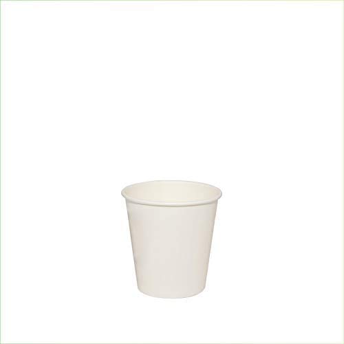 VASOS DE PAPEL PARA CAFÉ 75ML DE CAPACIDAD, DE COLOR BLANCO, VASOS DE PAPEL DESECHABLES Y BIODEGRADABLES 10CF X 50PZ VASOS DE CARTON