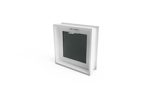 Ventana de ventilación para insertar en una pared de bloques de vidrio, ladrillo u hormigon | Dimensiones cm 30x30x10 | Sustituye 1 bloques de vidrio de 30x30x8 cm. | Unidad de venta 1 ventana