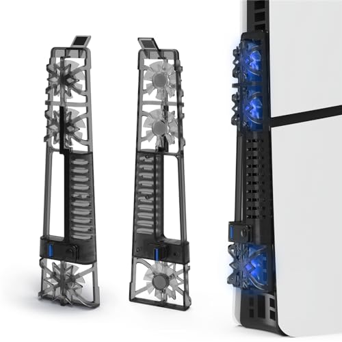 Ventilador de refrigeración para PS5 slim Ventilador de consola Para PS5 slim Accesorios de juego con luz LED Sistema de refrigeración