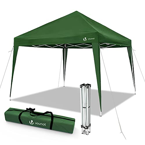 VOUNOT Gazebo Plegable Cenador 3x3 m Pabellon de Jardin Pop Up, Verde