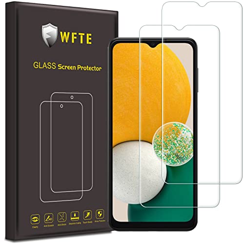 WFTE [2-Pack Protector de Pantalla para Samsung Galaxy A13 5G/4G/A04S/A04,9H,Huellas Dactilares Libre,Sin Burbujas,Cristal Templado Samsung Galaxy A13 5G/4G/A04S/A04