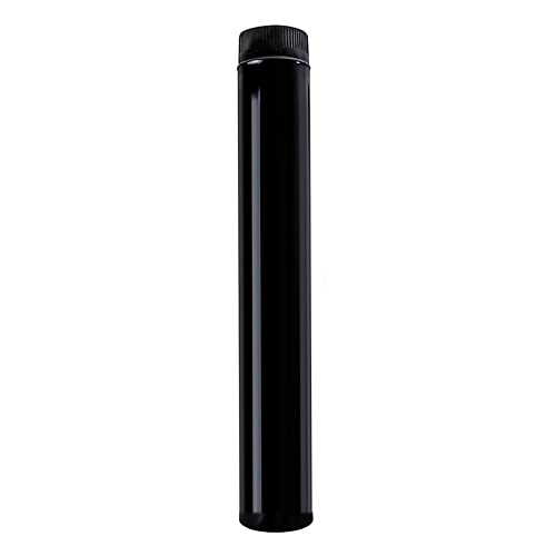 WOLFPACK LINEA PROFESIONAL - Tubo de Estufa Acero Vitrificado Negro Ø 150 mm. Ideal Estufas de Leña, Chimenea, Alta resistencia, Color Negro