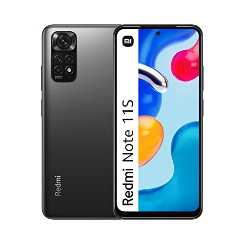 Xiaomi Redmi Note 11S - Smartphone-4G, 6+128GB, Pantalla AMOLED 6.43" 90Hz FHD+, MediaTek Helio G96, cámara Profesional 108MP, 5000mAh, Gris Grafito (3 años de garantía)