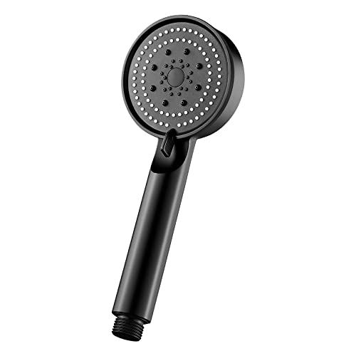 XZincer Alcachofa de ducha de alta presión, 5 potentes accesorios de ducha, para suministro de agua de bajo flujo, pulverizador, sistema de ducha, sin termostato, negro (negro, talla única)