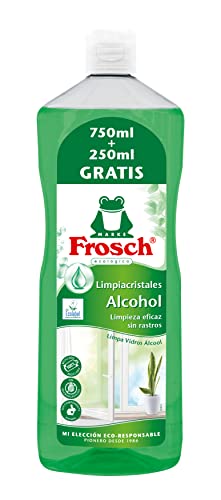 Frosch - Recambio Limpia Cristales Ecológico con Alcohol, Limpieza Eficaz de Cristales y Superficies Lisas - 1 L, Empaque puede variar
