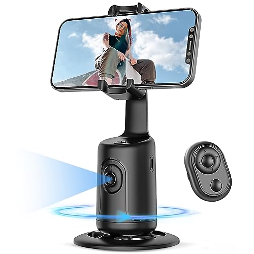 KOSCHEAL Estabilizador de Móvil de Seguimiento Facial,Soporte para Selfie con Rotación de 360°, Seguimiento Inteligente y Control de Gestos, sin Necesidad de Aplicación